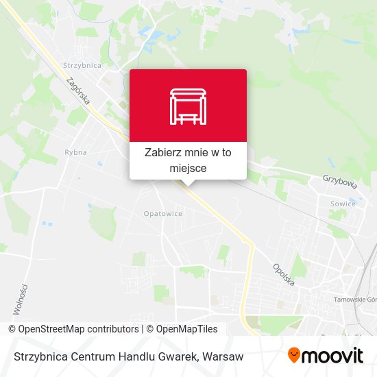 Mapa Strzybnica Centrum Handlu Gwarek