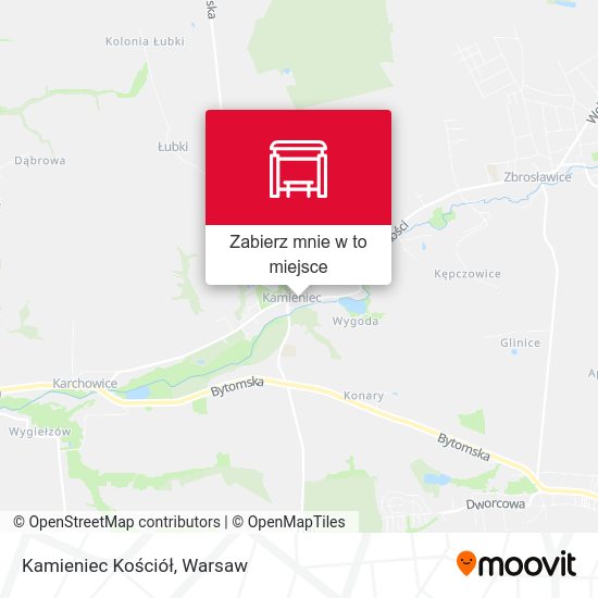 Mapa Kamieniec Kościół