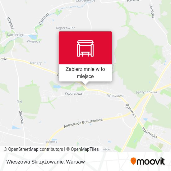 Mapa Wieszowa Skrzyżowanie