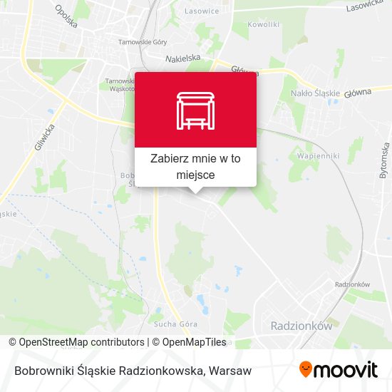 Mapa Bobrowniki Śląskie Radzionkowska