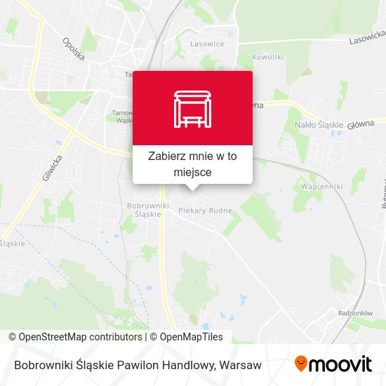 Mapa Bobrowniki Śląskie Pawilon Handlowy