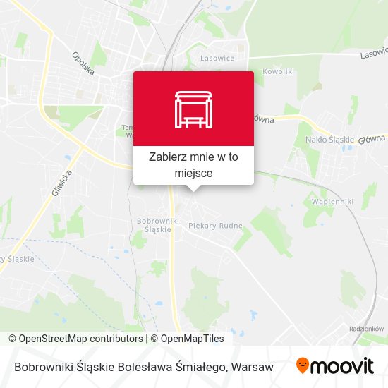 Mapa Bobrowniki Śląskie Bolesława Śmiałego