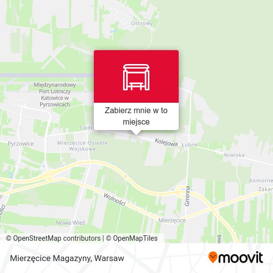 Mapa Mierzęcice Magazyny