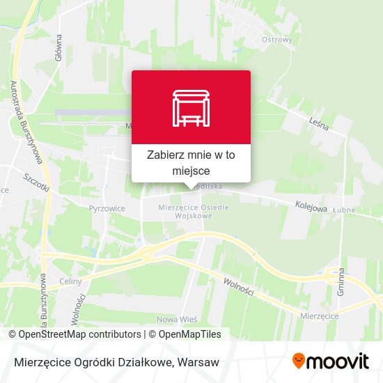 Mapa Mierzęcice Ogródki Działkowe