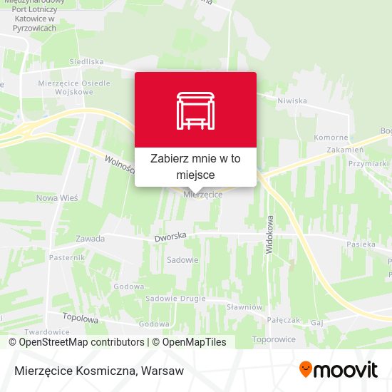 Mapa Mierzęcice Kosmiczna