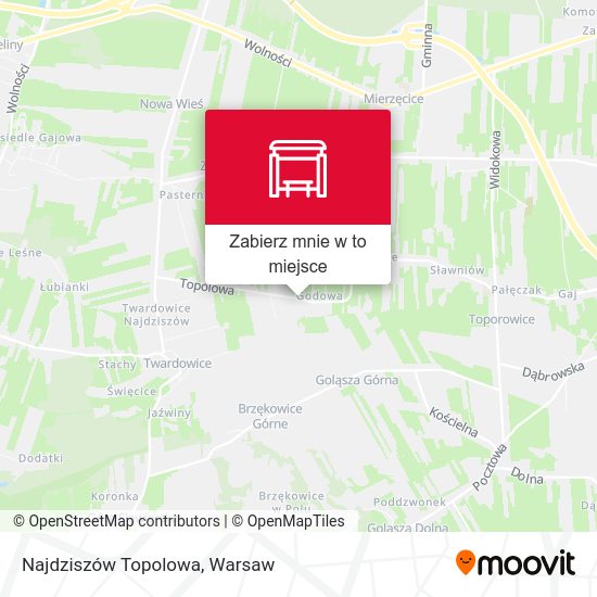 Mapa Najdziszów Topolowa