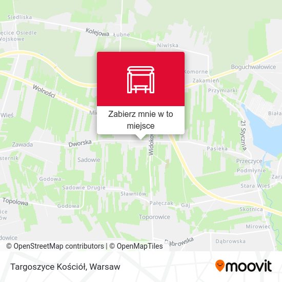 Mapa Targoszyce Kościół