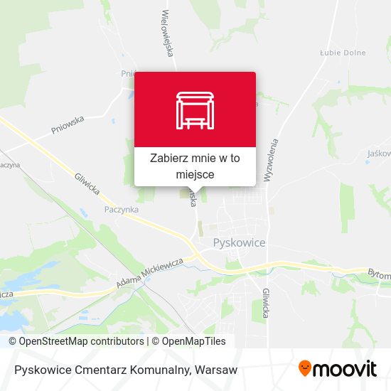 Mapa Pyskowice Cmentarz Komunalny