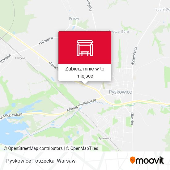 Mapa Pyskowice Toszecka