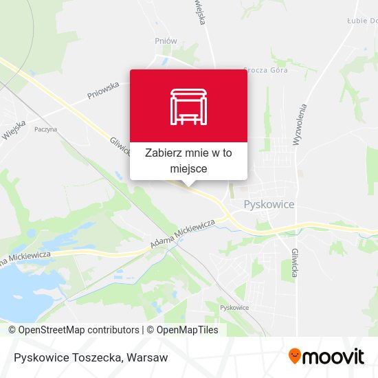 Mapa Pyskowice Toszecka