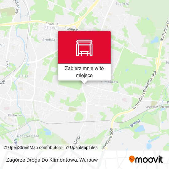 Mapa Zagórze Droga Do Klimontowa