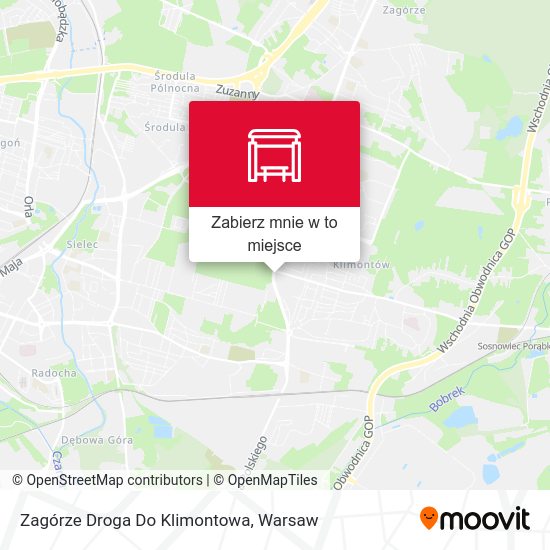 Mapa Zagórze Droga Do Klimontowa