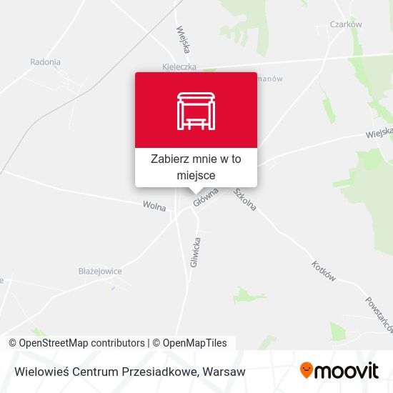 Mapa Wielowieś Centrum Przesiadkowe