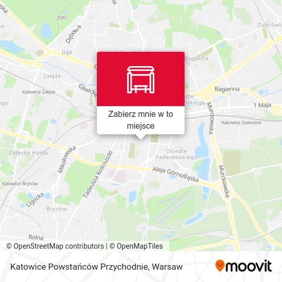 Mapa Katowice Powstańców Przychodnie