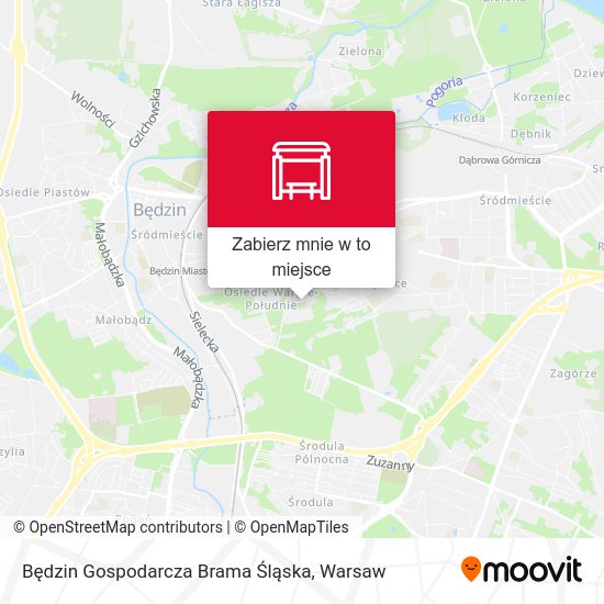 Mapa Będzin Gospodarcza Brama Śląska