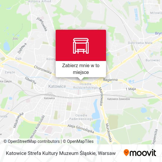 Mapa Katowice Strefa Kultury Muzeum Śląskie