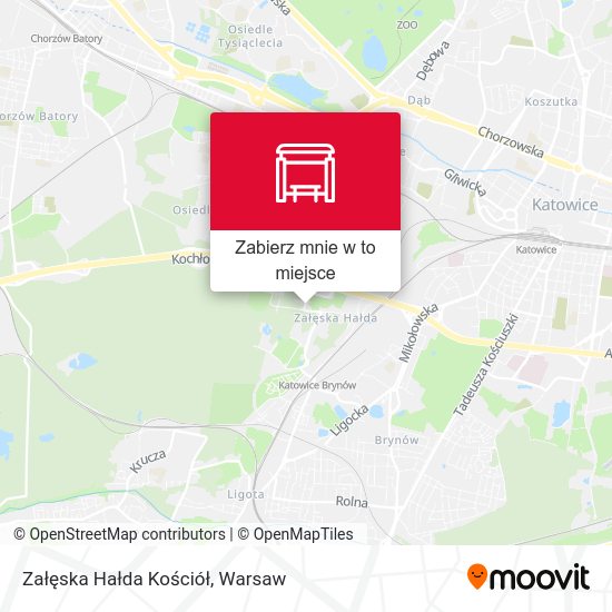 Mapa Załęska Hałda Kościół