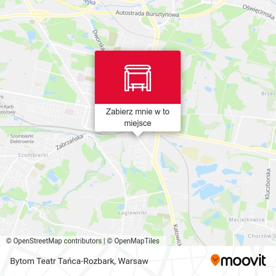 Mapa Bytom Teatr Tańca-Rozbark