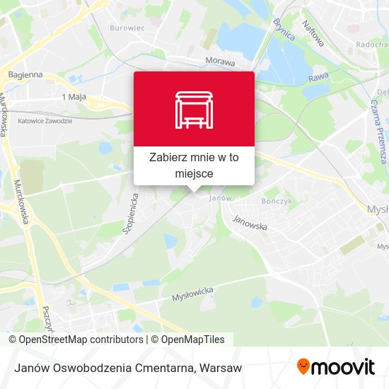 Mapa Janów Oswobodzenia Cmentarna