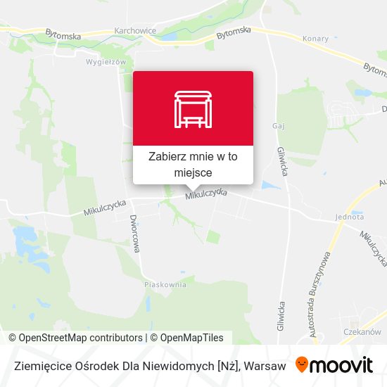 Mapa Ziemięcice Ośrodek Dla Niewidomych [Nż]