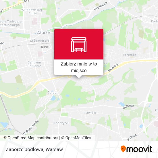 Mapa Zaborze Jodłowa