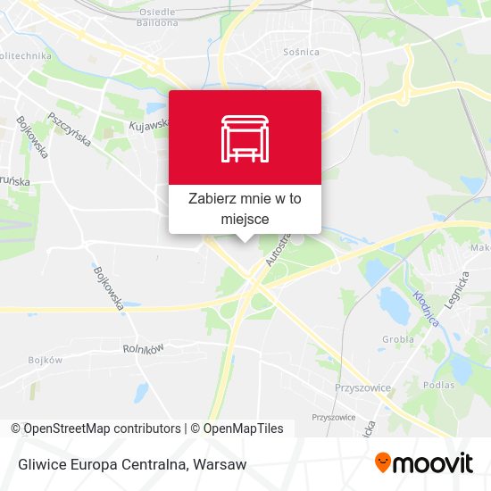 Mapa Gliwice Europa Centralna