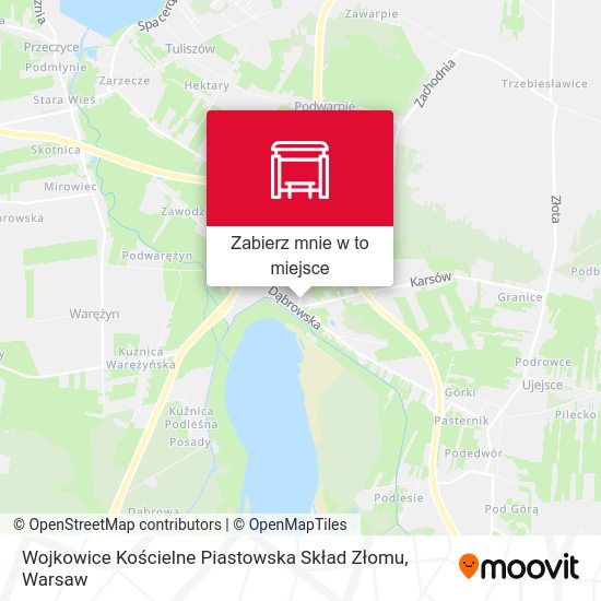 Mapa Wojkowice Kościelne Piastowska Skład Złomu