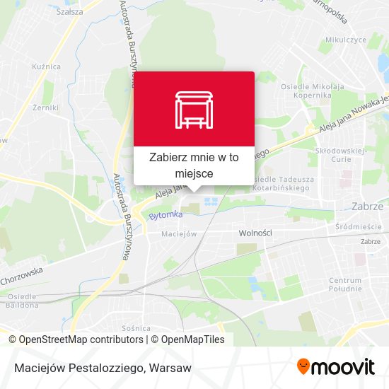 Mapa Maciejów Pestalozziego