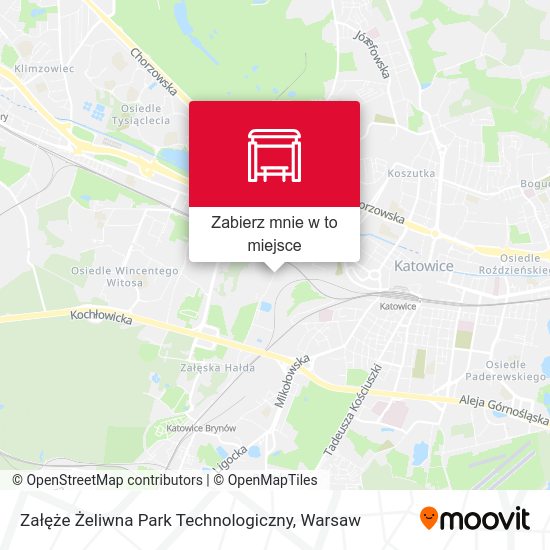 Mapa Załęże Żeliwna Park Technologiczny