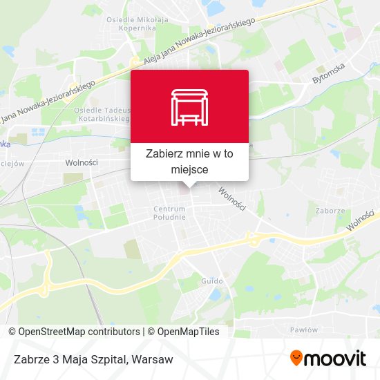 Mapa Zabrze 3 Maja Szpital