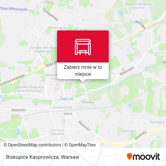 Mapa Biskupice Kasprowicza