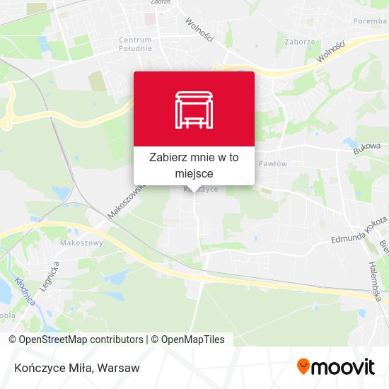 Mapa Kończyce Miła