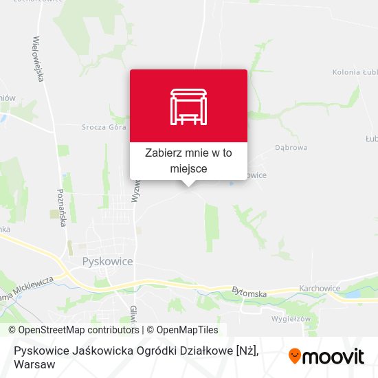 Mapa Pyskowice Jaśkowicka Ogródki Działkowe [Nż]