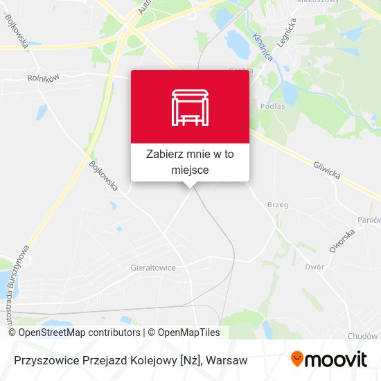 Mapa Przyszowice Przejazd Kolejowy [Nż]