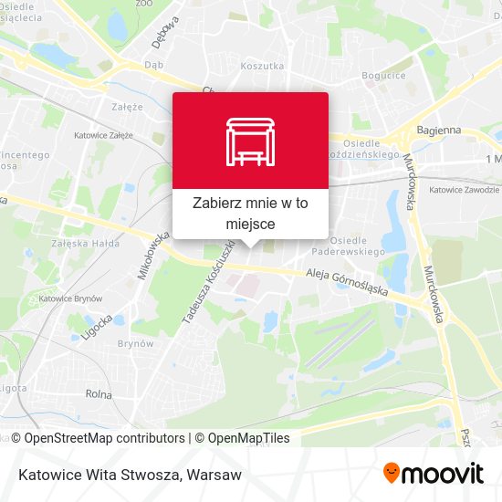 Mapa Katowice Wita Stwosza