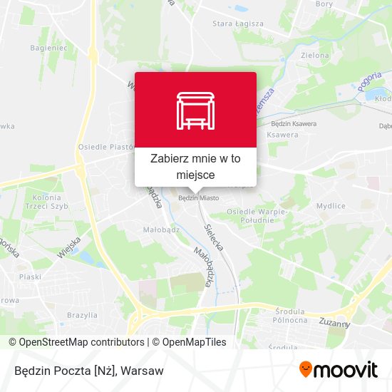 Mapa Będzin Poczta [Nż]