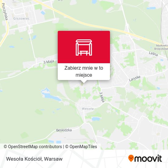 Mapa Wesoła Kościół