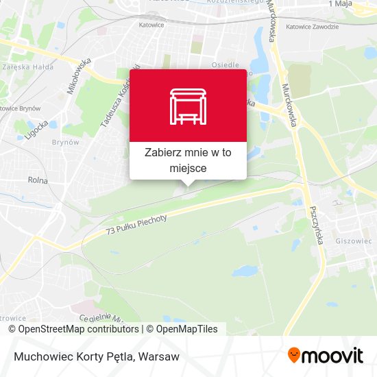 Mapa Muchowiec Korty Pętla