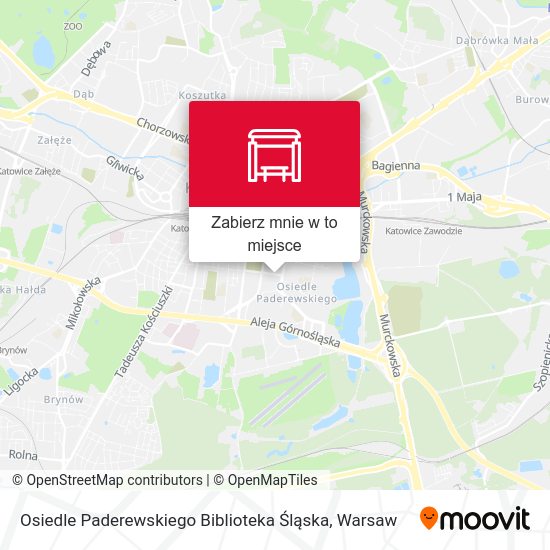 Mapa Osiedle Paderewskiego Biblioteka Śląska