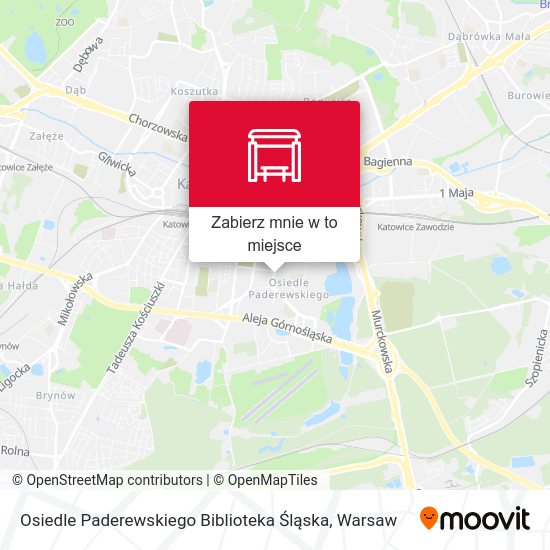 Mapa Osiedle Paderewskiego Biblioteka Śląska