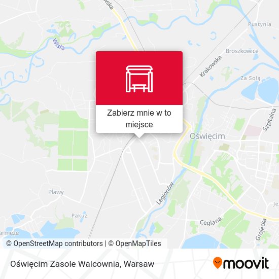 Mapa Oświęcim Zasole Walcownia