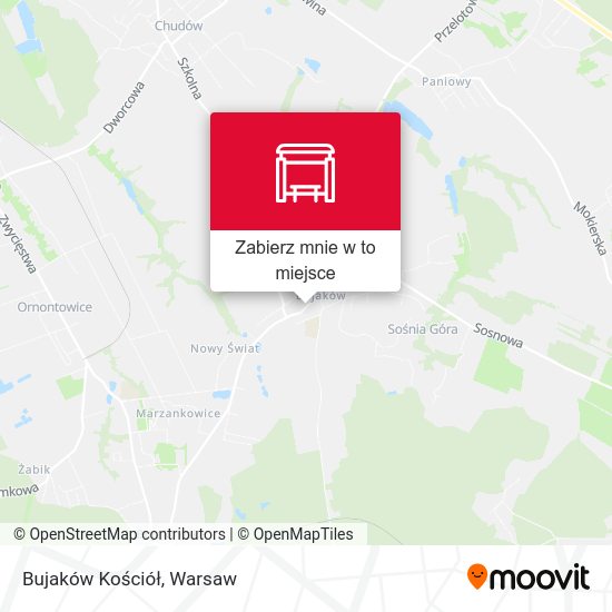 Mapa Bujaków Kościół