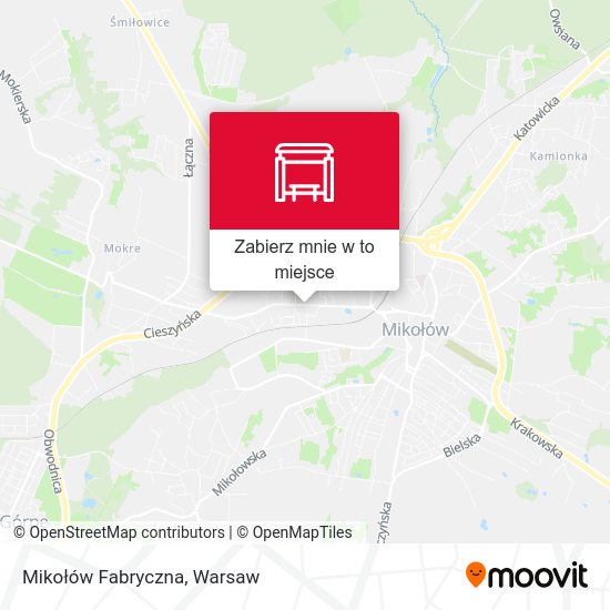 Mapa Mikołów Fabryczna