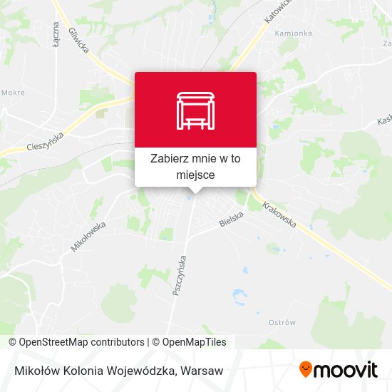 Mapa Mikołów Kolonia Wojewódzka