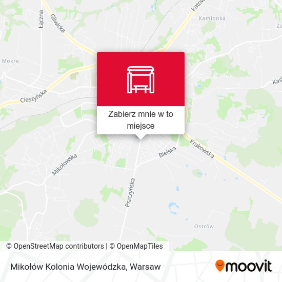 Mapa Mikołów Kolonia Wojewódzka