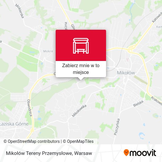 Mapa Mikołów Tereny Przemysłowe