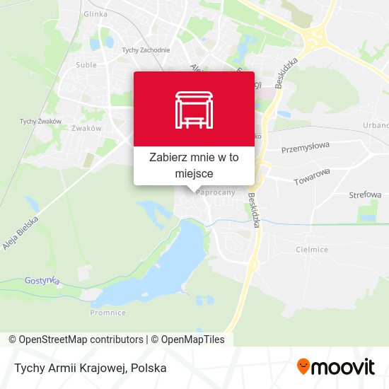 Mapa Tychy Armii Krajowej