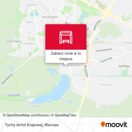 Mapa Tychy Armii Krajowej