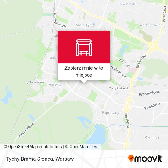 Mapa Tychy Brama Słońca