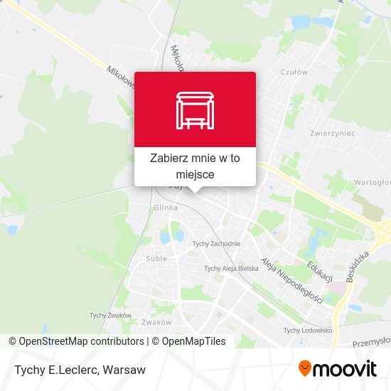 Mapa Tychy E.Leclerc